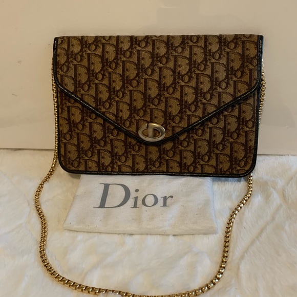 AUTHENTIC VINTAGE DIOR TROTTER CLUTCH/ADD CHAIN - Picture 4 of 10